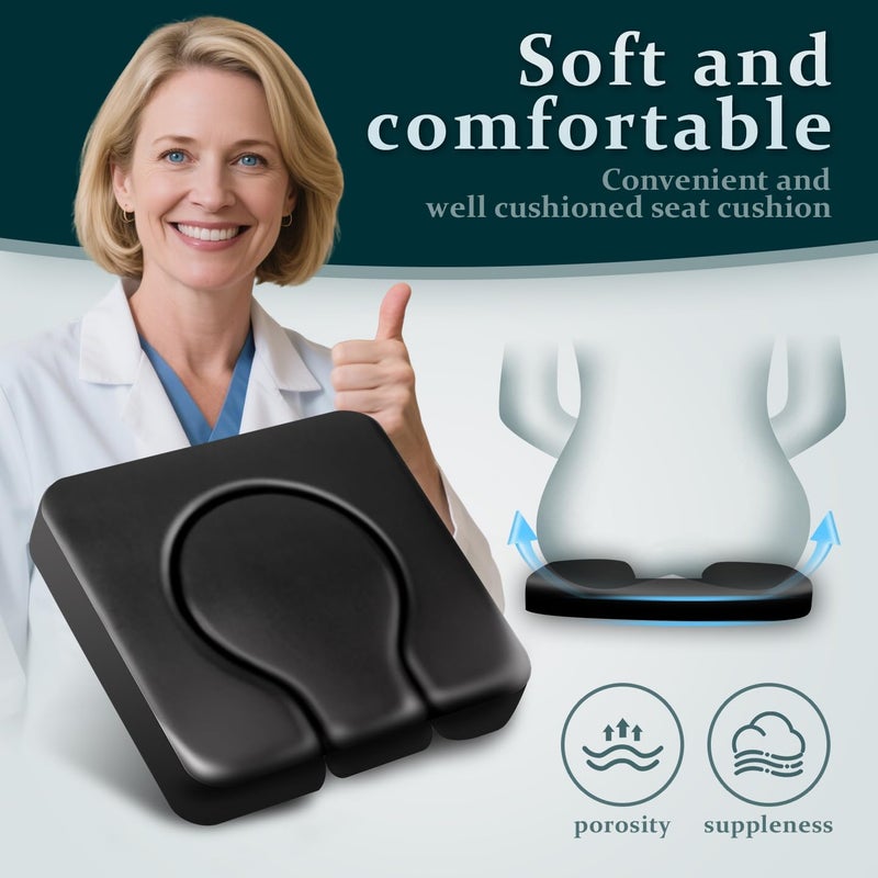 ZXMOBY PU Commode Seat Cushion Universal Fit Toilet Chair, Sponge Padded Soft Pad for Bedside Commode Seat,with Two White Snaps and Screws. Commode Chair, Cover Shower Wheelchair - Image 3
